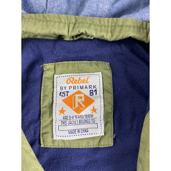 Rebel by Primark Toddler Olive Green Utility Zip Snap‎ Jacket Sz 3-4Yrs - Picture 6 of 10